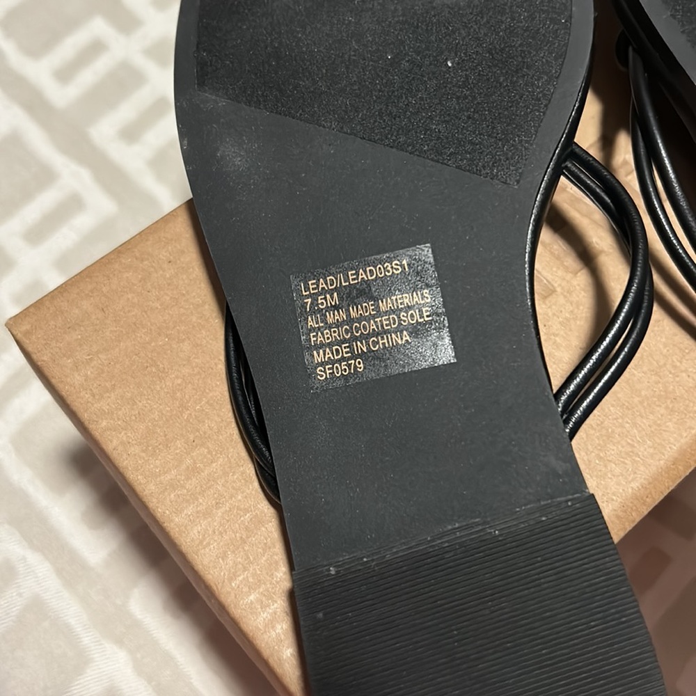 Steve Madden Black Sandals Nib Size 7.5 - image 3